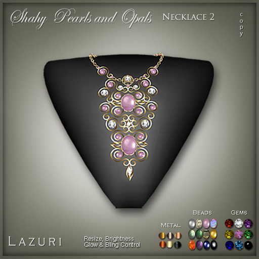 [< Lazuri >] Shahy Pearls and Opals Necklace 2 - SALE