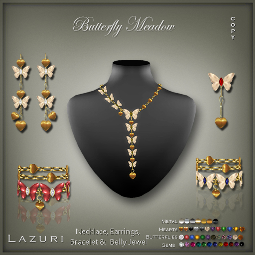 [< Lazuri >] Butterfly Meadow - Full Set - Color Change- SALE