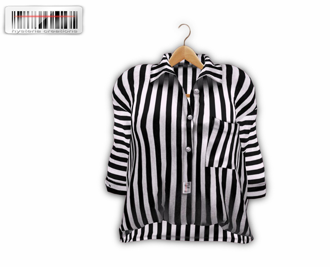 *HC* Long loose  shirt  -stripes