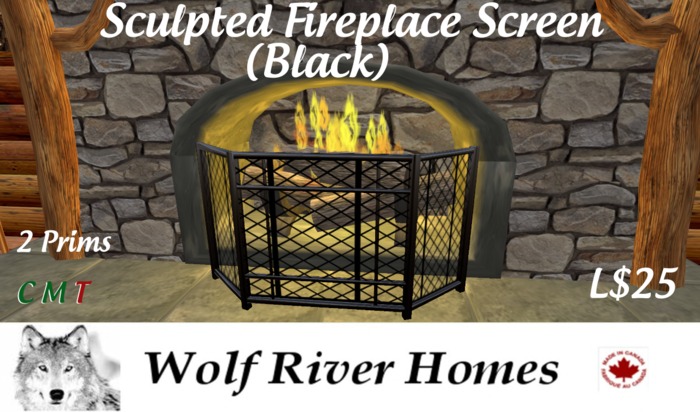 Fireplace Screen (Black)