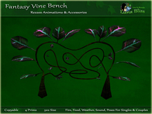 Fantasy Vine Bench - With Animations & Accessories
