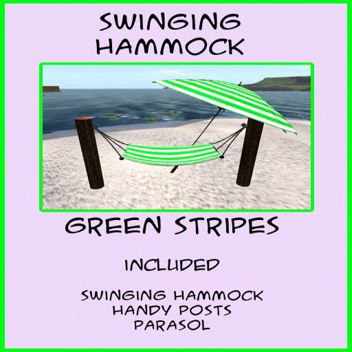 Pawsome Dinkies Swinging Hammock -  GREEN