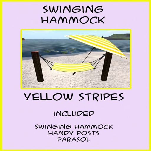 Pawsome Dinkies Swinging Hammock -  YELLOW