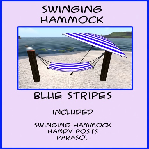 Pawsome Dinkies Swinging Hammock -  Blue