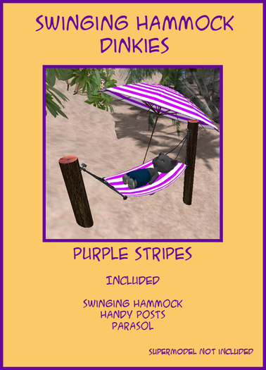 Pawsome Dinkies Swinging Hammock -  Purple