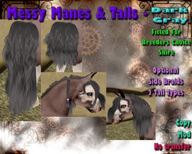 *SC* Messy Manes & Tails (Shire) - Dark Gray