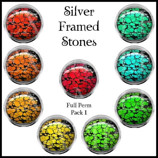 Eternal Creativity ~ Silver Framed Stones Pack 2