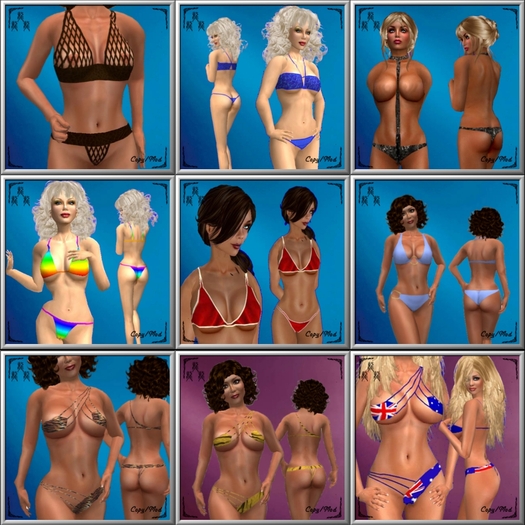 Misc_Bikini-01 Complete 9 Bikini Sets (9 Board)