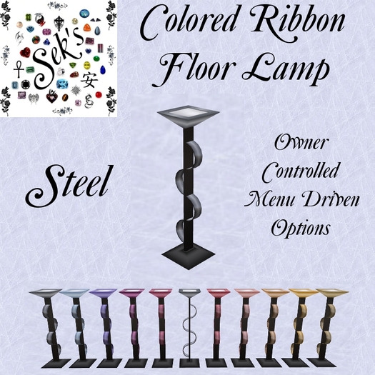 Sek's Colored Ribbon Floor Lamp - Steel