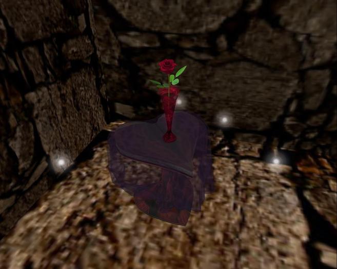 Bud Vase w/Red Rose