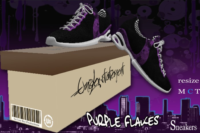 ...:Us:...Purple flakes Sneakers Boxed