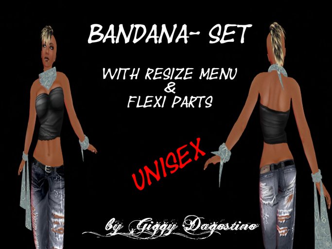 *GD* Bandana- Set GREY BOXED