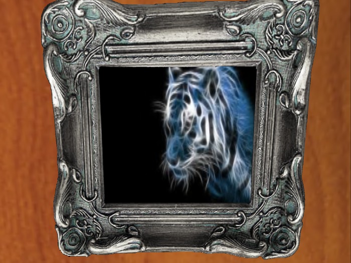 white tiger framed