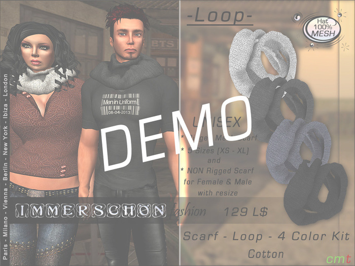 Immerschoen-BodyCult MESH Scarf Loop - 4 Color Kit Cotton DEMO