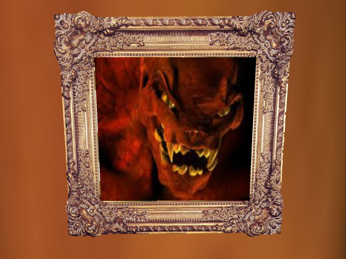 dragon head framed