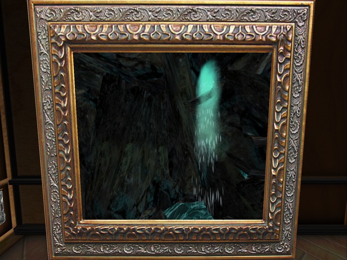 Enchanted inside waterfall framed
