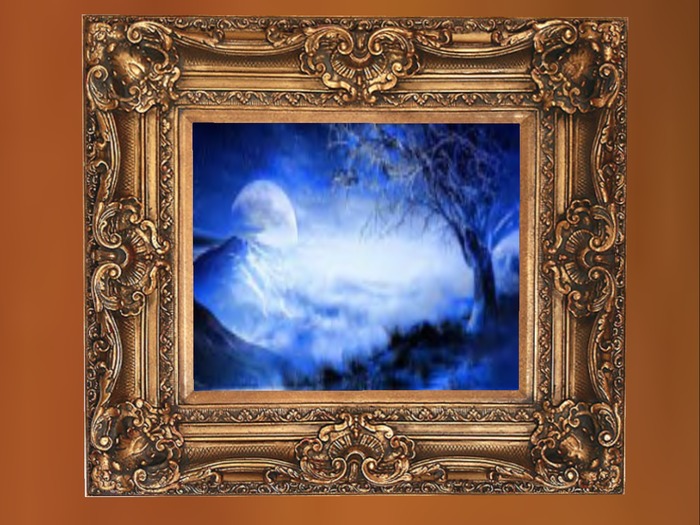 blue nature framed