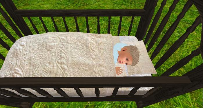 OLD ROCKING toddler CRADLE