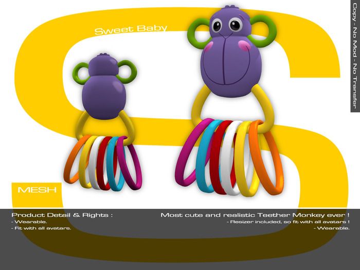 Sweet Baby - Teether Lil Monkey Mesh