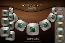 EarthStones Maxine Necklace & Earrings - Malachite (BOX)