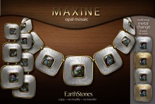 EarthStones Maxine Necklace & Earrings - Opal Mosaic (BOX)
