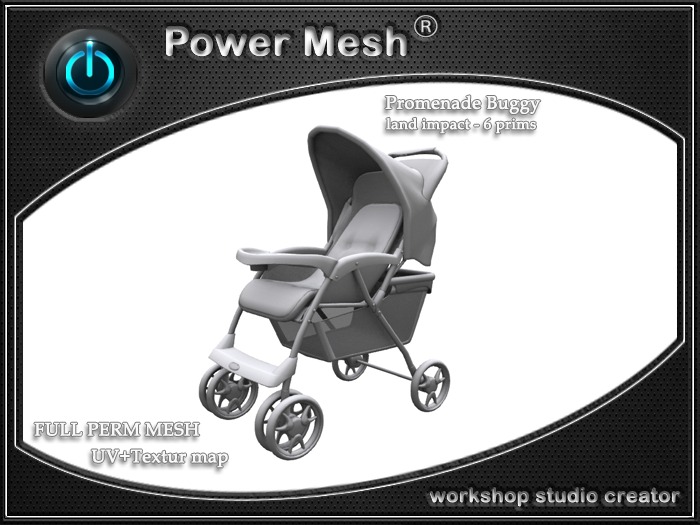 - { POWER MESH } - Full Perm Promenade Buggy