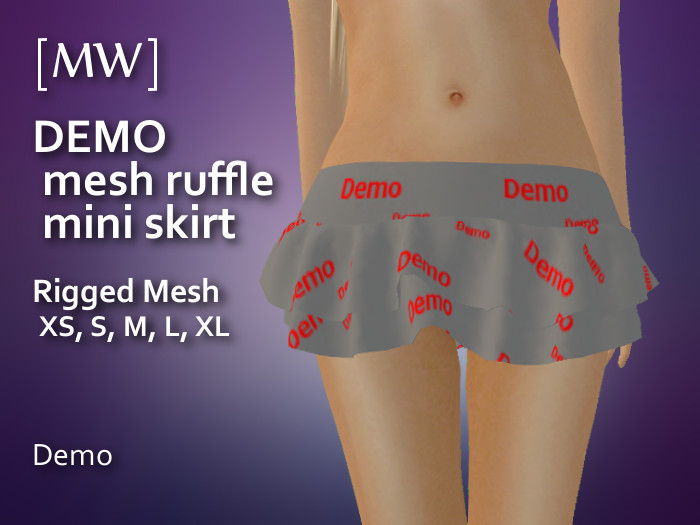 [MW] Mesh Sexy Ruffle Mini Skirt *DEMO*