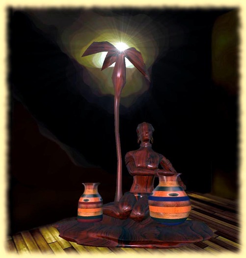 African Girl Decor Statue