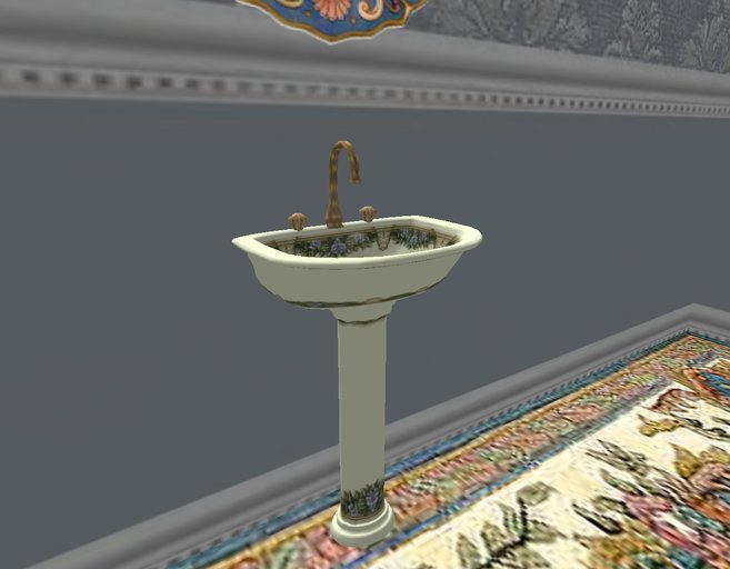 Blue Hyacinth Collection Pedestal Sink-touch on/off water