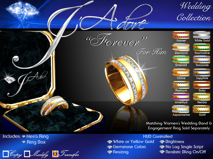 !J'Adore! "Eternity" Full Wedding Set (All Rings)