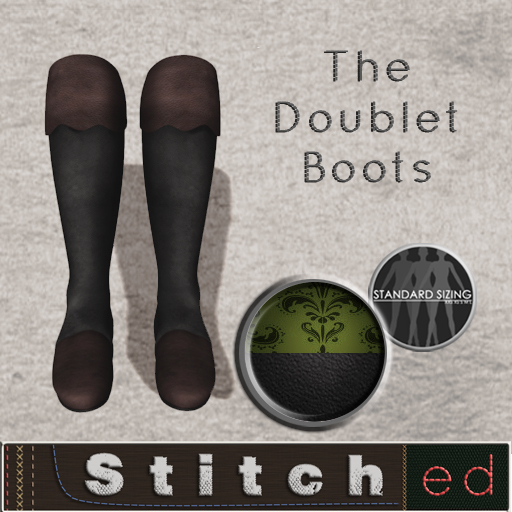 [ Stitched ] The Doublet Boots in Patterned Green