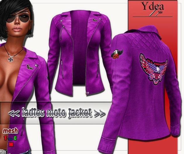 *Ydea* Ladies Moto Jacket Pink