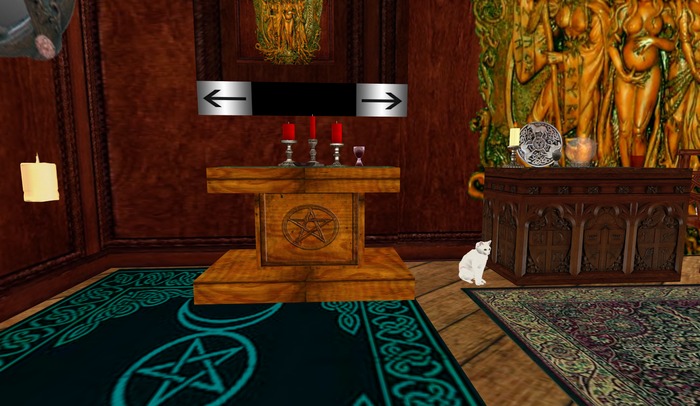 wooden altar