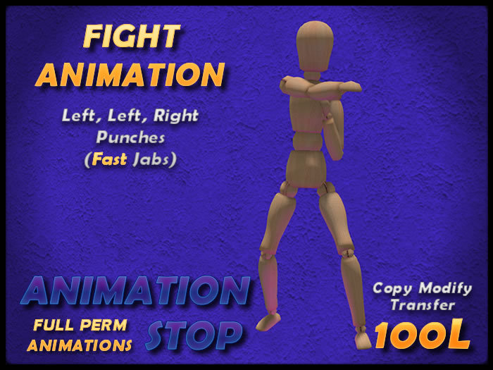 Full Perm Motion Capture Animation - Punch Left, Left, Right (Fast) - MOCAP by Animation Stop