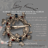 ) AI ( -* PROMO *- "Ami amet deli pencet" French Brooch (Unisex/Change Metals/Gems/Size)