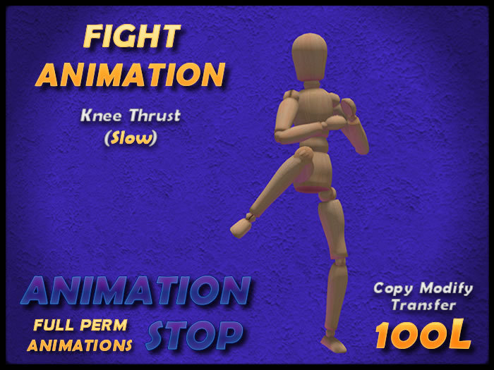 Full Perm Motion Capture Animation - Knee Thrust (Slow) - MOCAP by Animation Stop