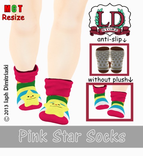 *LD* - Pink Star Socks