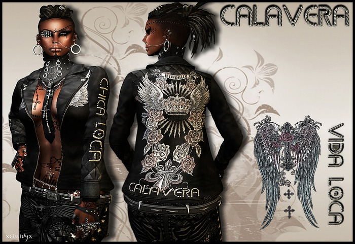 **CALAVERA** MESH LEATHER JACKET *VIDA LOCA*