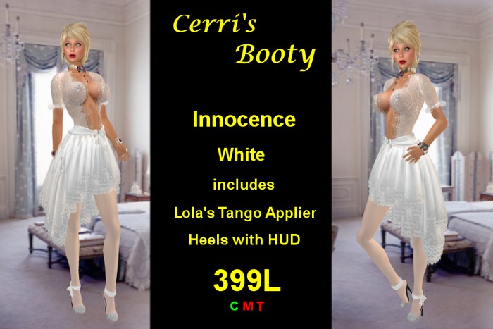 Cerri's Innocence White with Lola's Tango Applier