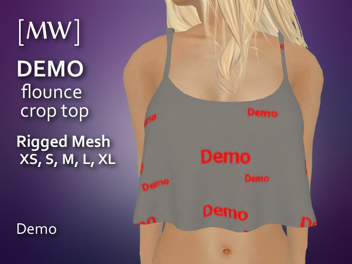 [MW] Mesh Flounce Crop Top *DEMO*