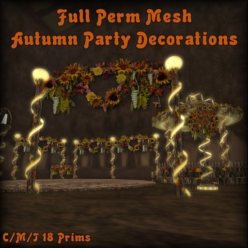 Full Perm Mesh Autumn Party Decorations BOX