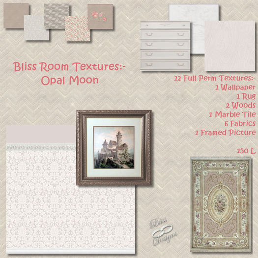Bliss Room Textures - Moss Roses Room Textures - Box
