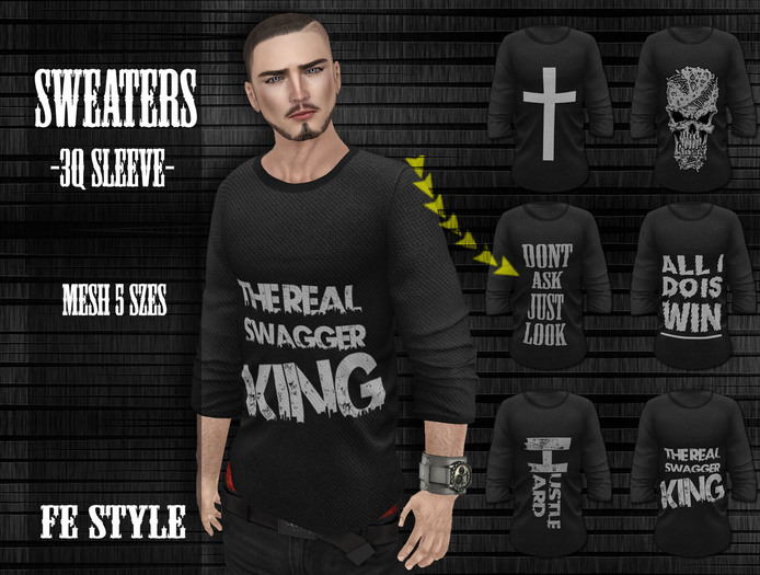 ::Fe Style:: Don't Ask Just Look - 3Q Sleeve Sweater