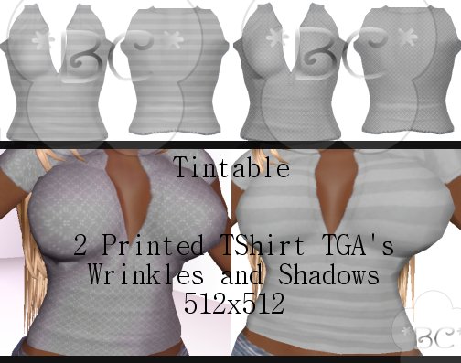 2 Printed Tintable Tshirts TGA PACKAGE 2