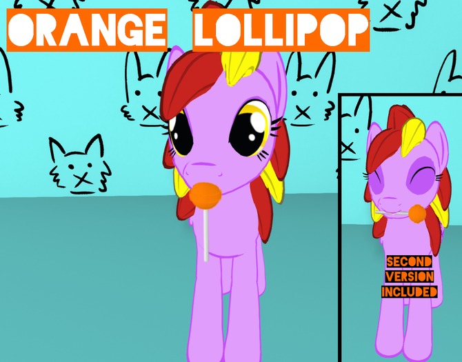 Orange lollipop