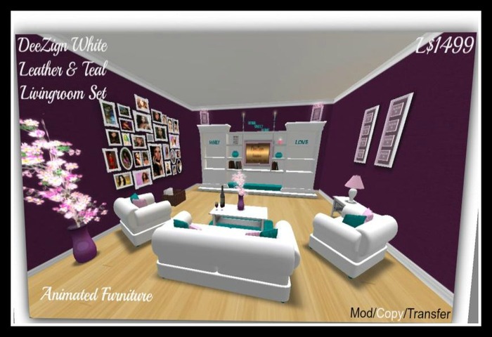 DeeZign Summer Collection Pink Livingroom Set/Boxed