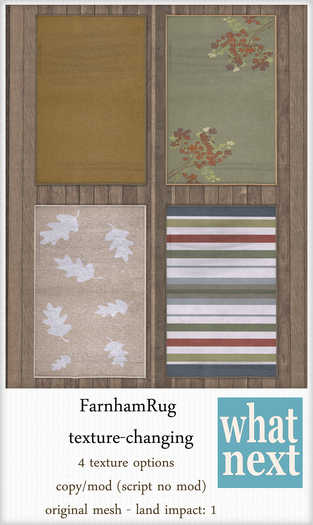 {what next} Farnham Rug (4 texture-change options)