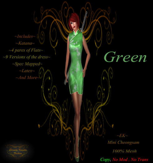 .:EK:. Green QiPao (Bagged)