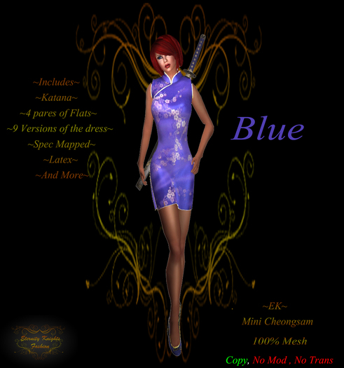 .:EK:. Blue QiPao (Bagged)