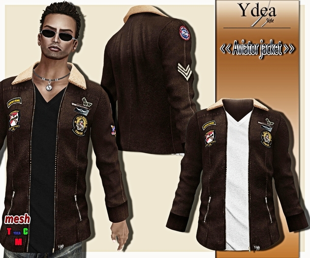 *Ydea* Aviator Jacket brown